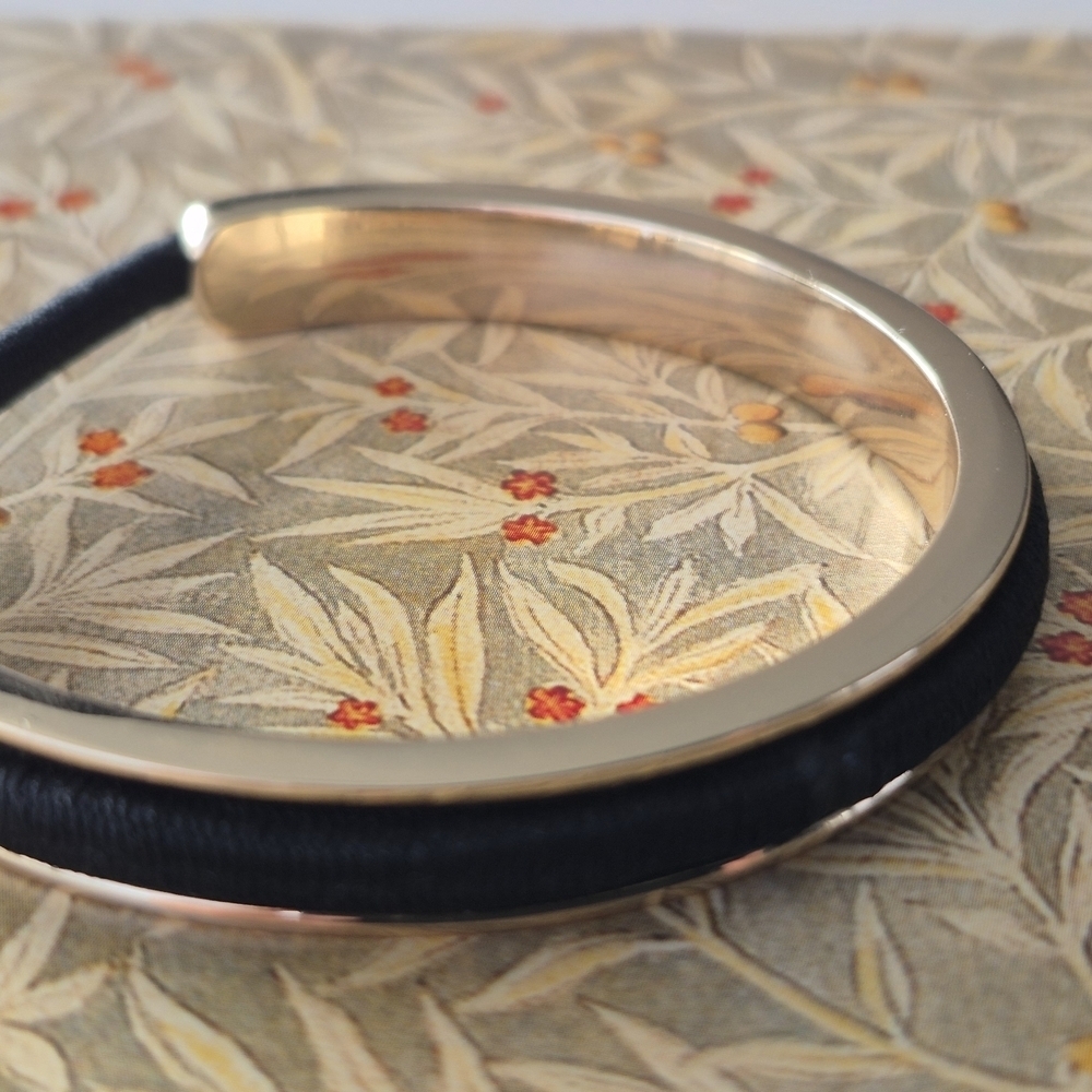 Gold and Black Hair Tie Bracelet - Picture 3 of 4